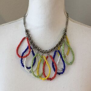 Multicolor Beaded Statement Necklace